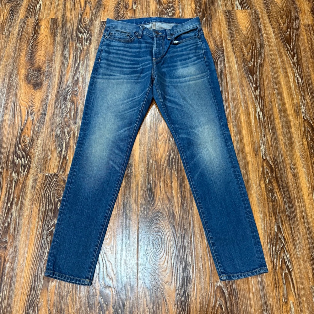 6397 Size 26 Baggy Jeans Medium Blue Denim Button Fly Made in USA Womens 30X29